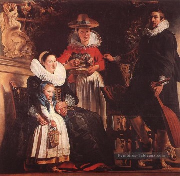 La famille de l’artiste baroque flamand Jacob Jordaens Peinture à l'huile